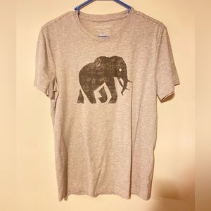 Banana republic Eco Tee Heather light gray, Women’s S elephant, loose fit - soft